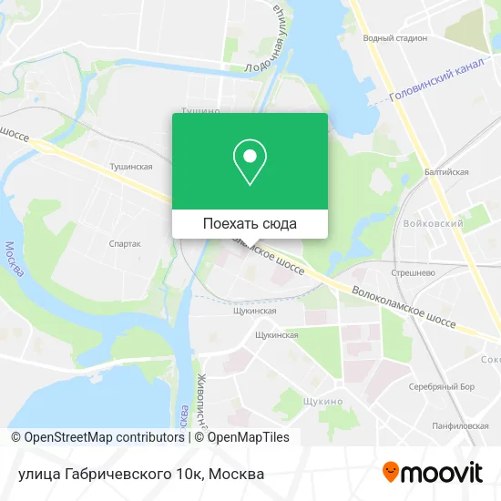 Карта улица Габричевского 10к