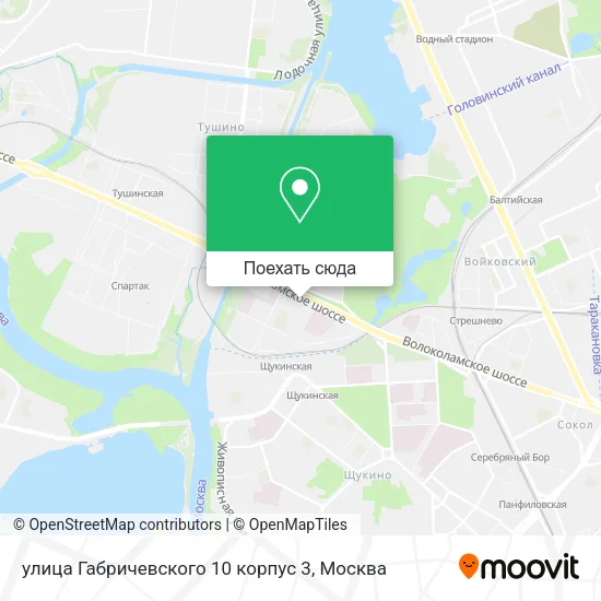 Карта улица Габричевского 10 корпус 3