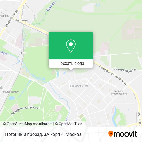 Карта Погонный проезд, 3А корп 4