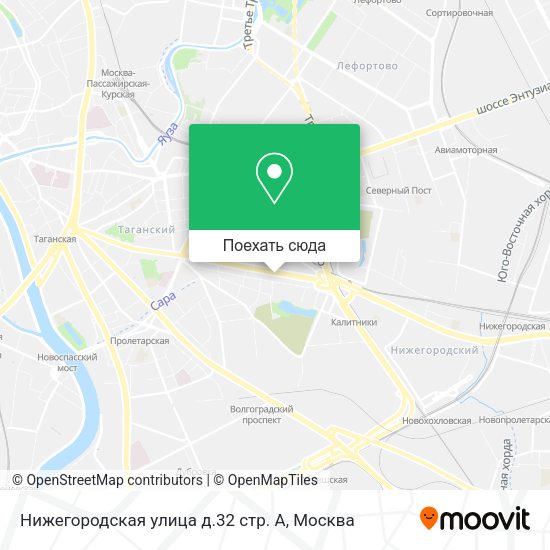 Карта Нижегородская улица д.32 стр. А