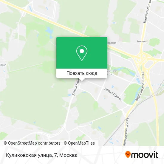 Карта Куликовская улица, 7