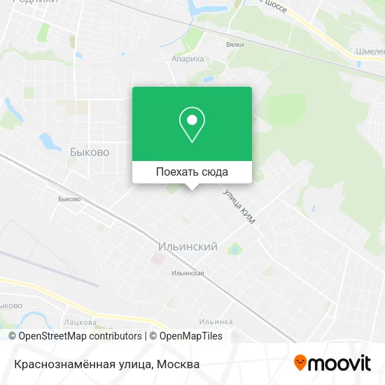 Карта Краснознамённая улица