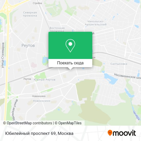Карта Юбилейный проспект 69