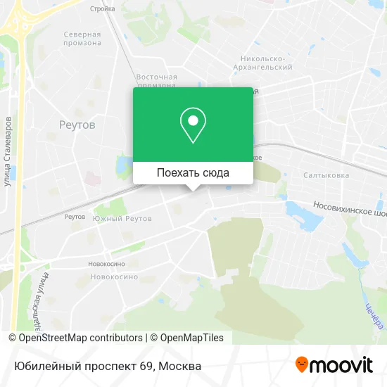 Карта Юбилейный проспект 69