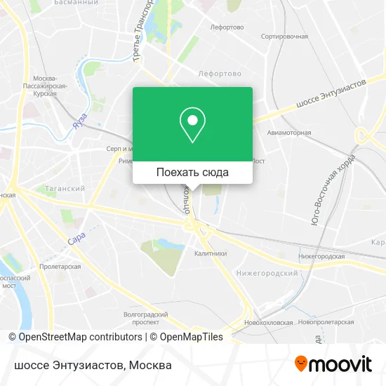 Карта шоссе Энтузиастов