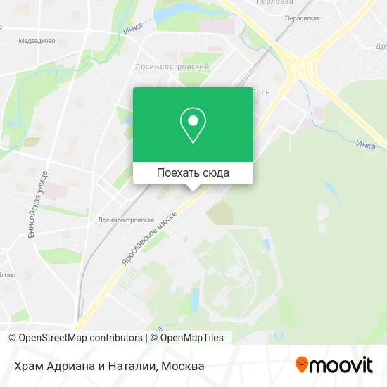 Карта Храм Адриана и Наталии