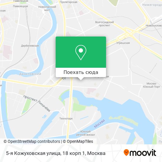 Карта 5-я Кожуховская улица, 18 корп 1