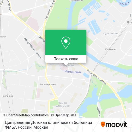 Карта Центральная Детская клиническая больница ФМБА России