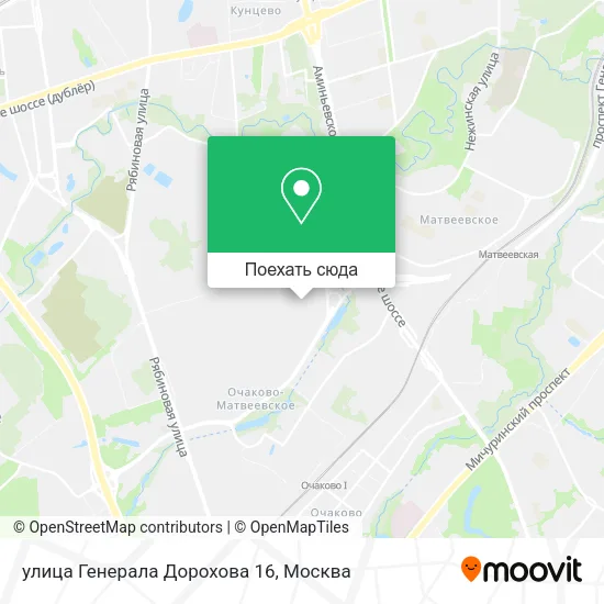 Карта улица Генерала Дорохова 16