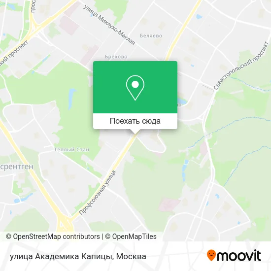 Карта улица Академика Капицы
