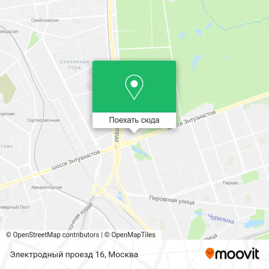 Карта Электродный проезд 16