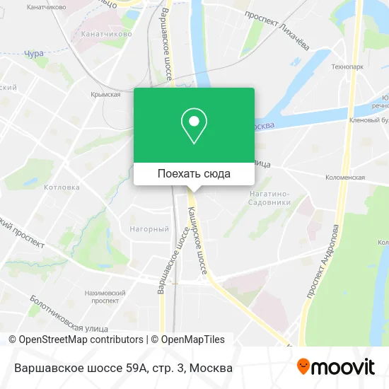 Карта Варшавское шоссе 59А, стр. 3