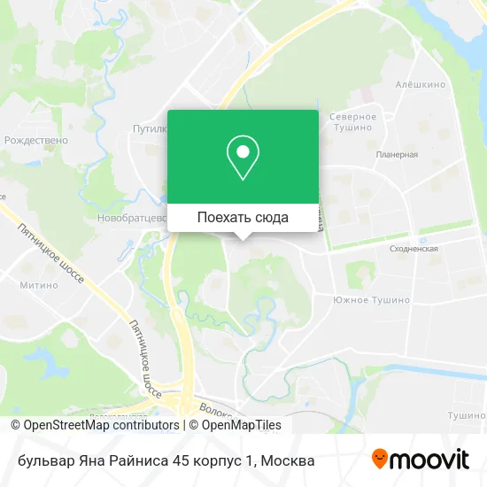 Карта бульвар Яна Райниса 45 корпус 1