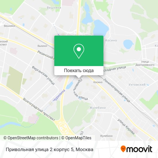 Карта Привольная улица 2 корпус 5