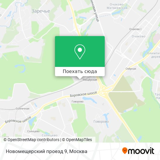 Карта Новомещерский проезд 9