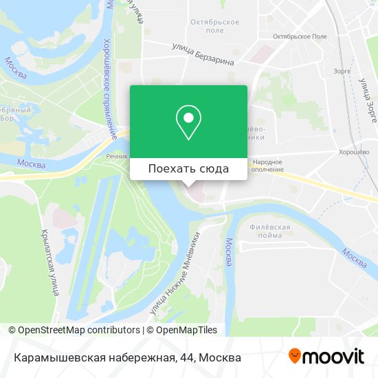 Карта Карамышевская набережная, 44
