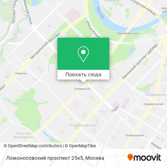 Карта Ломоносовский проспект 25к5
