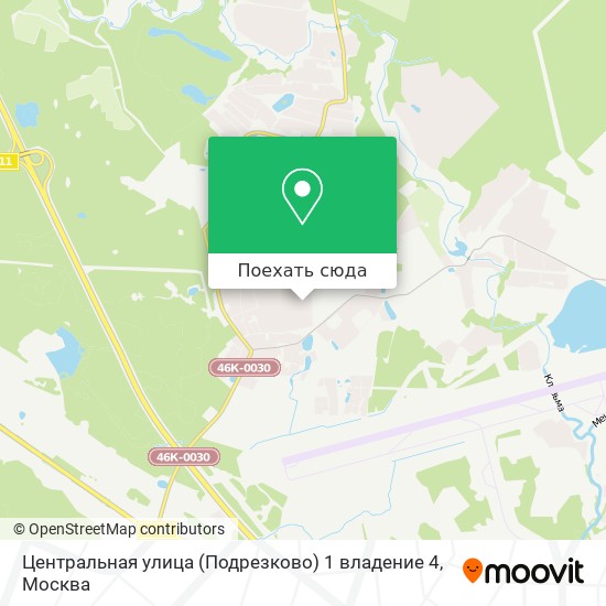 Карта Центральная улица (Подрезково) 1 владение 4