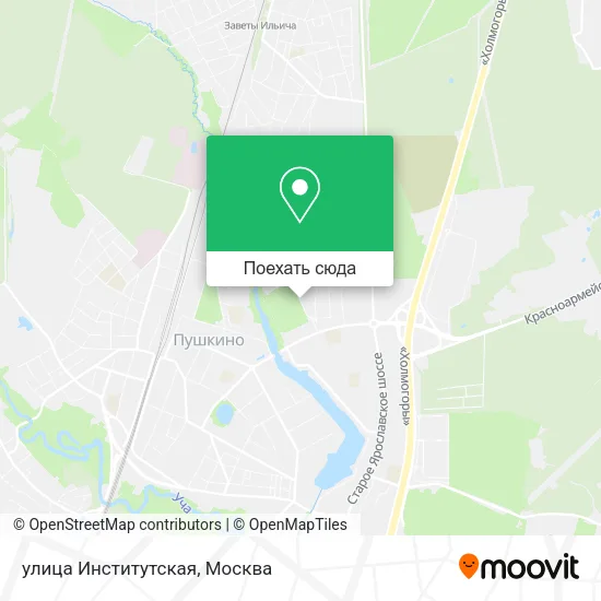 Карта улица Институтская