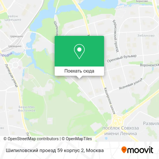 Карта Шипиловский проезд 59 корпус 2