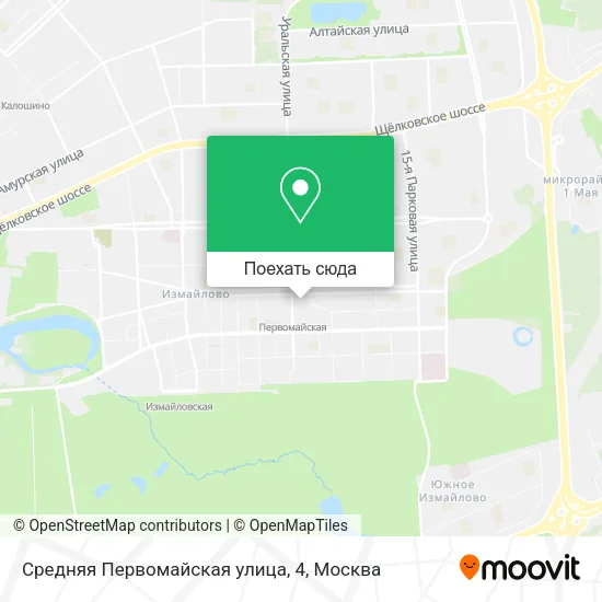 Карта Средняя Первомайская улица, 4