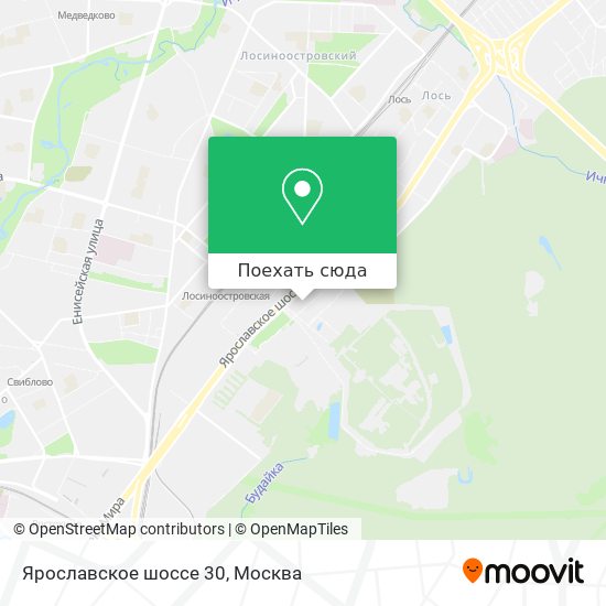 Карта Ярославское шоссе 30