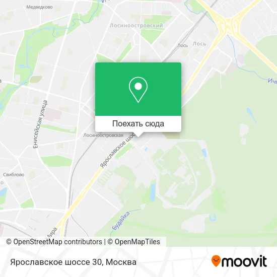 Карта Ярославское шоссе 30