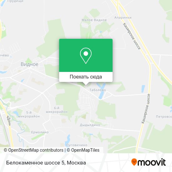 Карта Белокаменное шоссе 5