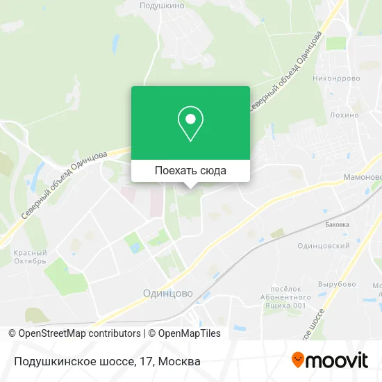 Карта Подушкинское шоссе, 17