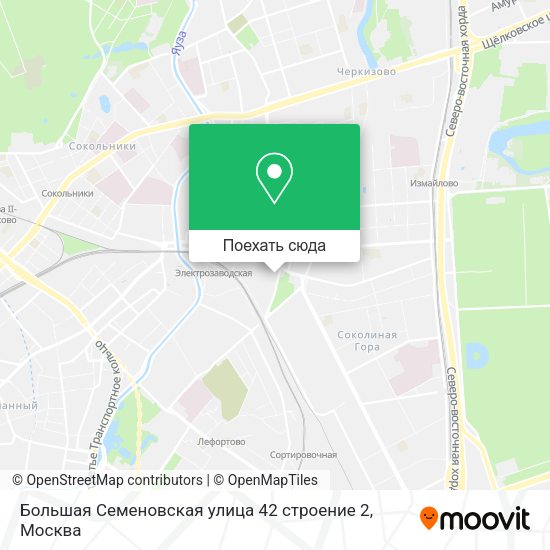 Карта Большая Семеновская улица 42 строение 2