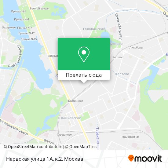 Карта Нарвская улица 1А, к.2