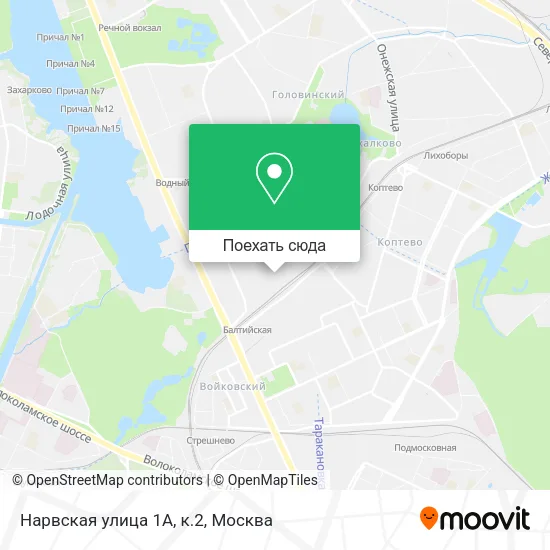 Карта Нарвская улица 1А, к.2