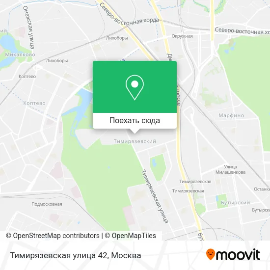 Карта Тимирязевская улица 42