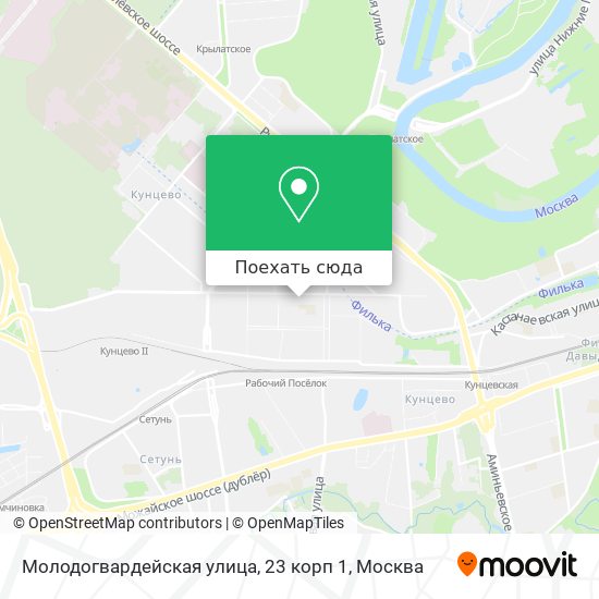 Карта Молодогвардейская улица, 23 корп 1