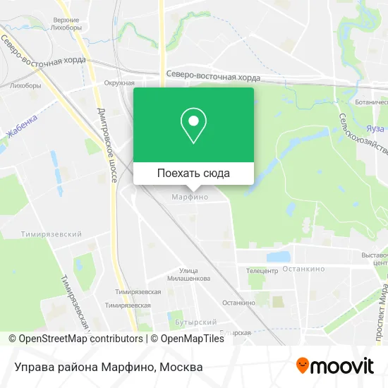 Карта Управа района Марфино