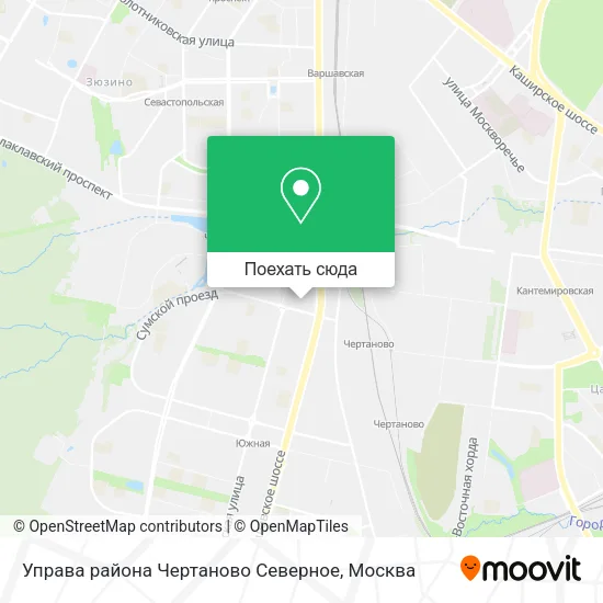 Карта Управа района Чертаново Северное