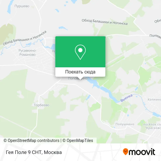 Карта Гея Поле 9 СНТ
