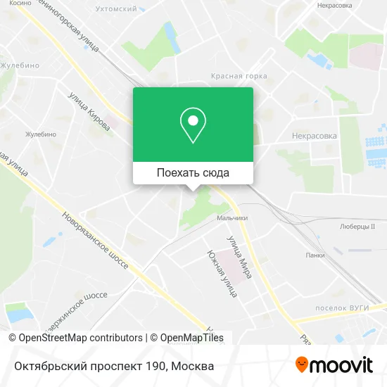 Карта Октябрьский проспект 190
