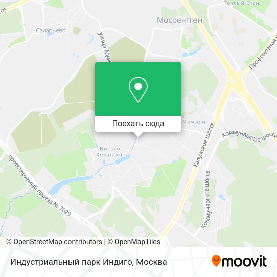 Карта Индустриальный парк Индиго