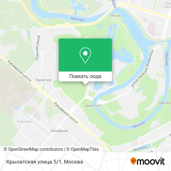 Карта Крылатская улица 5/1