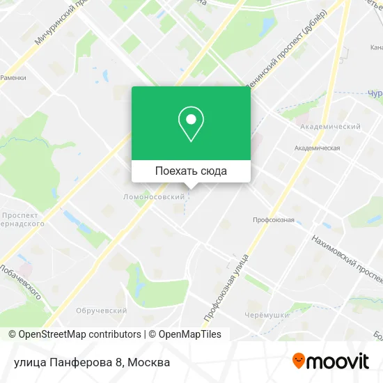 Карта улица Панферова 8