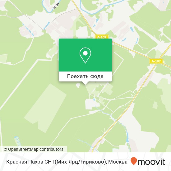 Карта Красная Пахра СНТ(Мих-Ярц,Чириково)