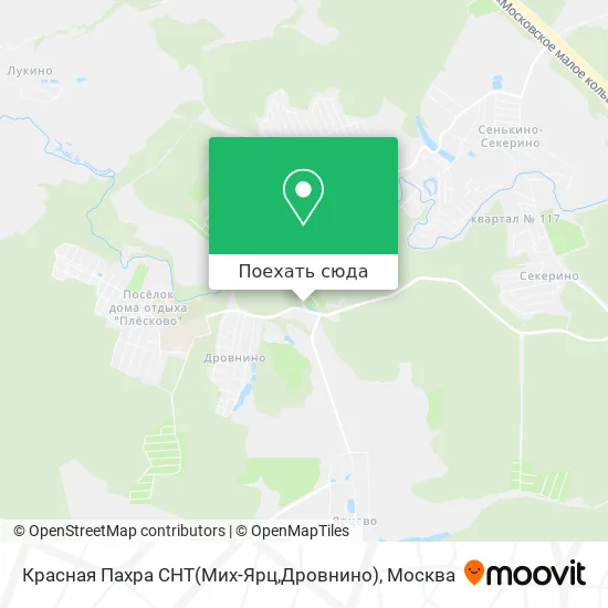 Карта Красная Пахра СНТ(Мих-Ярц,Дровнино)