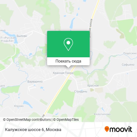 Карта Калужское шоссе 6