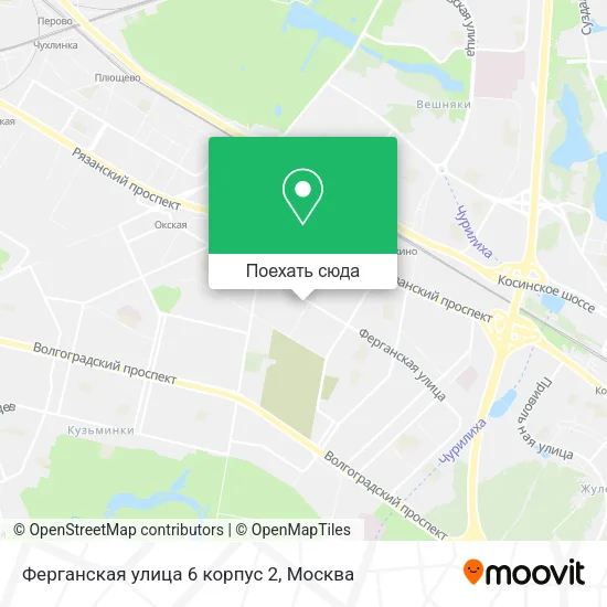 Карта Ферганская улица 6 корпус 2