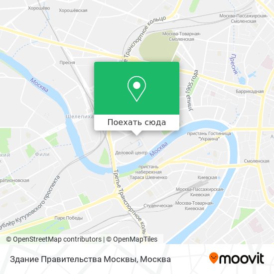 Карта Здание Правительства Москвы