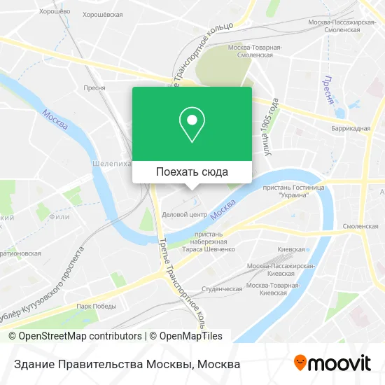 Карта Здание Правительства Москвы