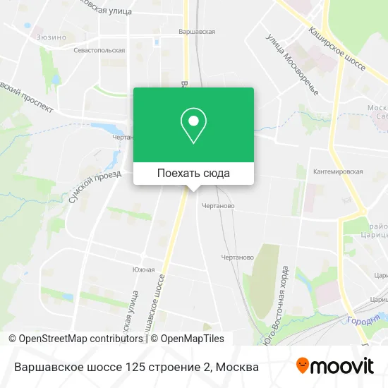 Карта Варшавское шоссе 125 строение 2