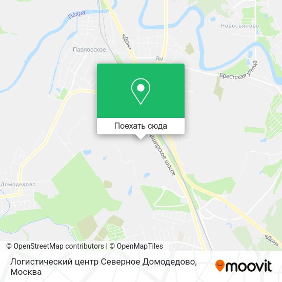 Карта Логистический центр Северное Домодедово