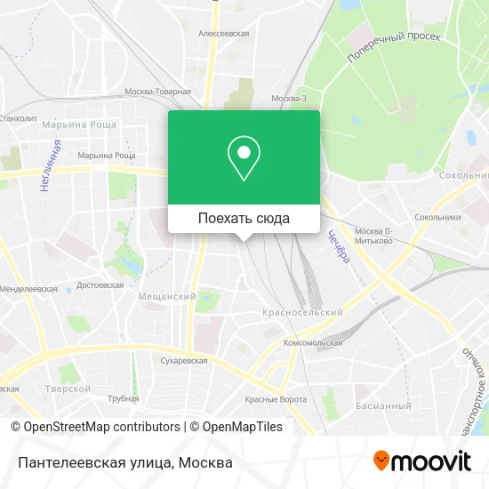 Карта Пантелеевская улица